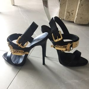 Giuseppe Zanotti Design Statement Black Sandals